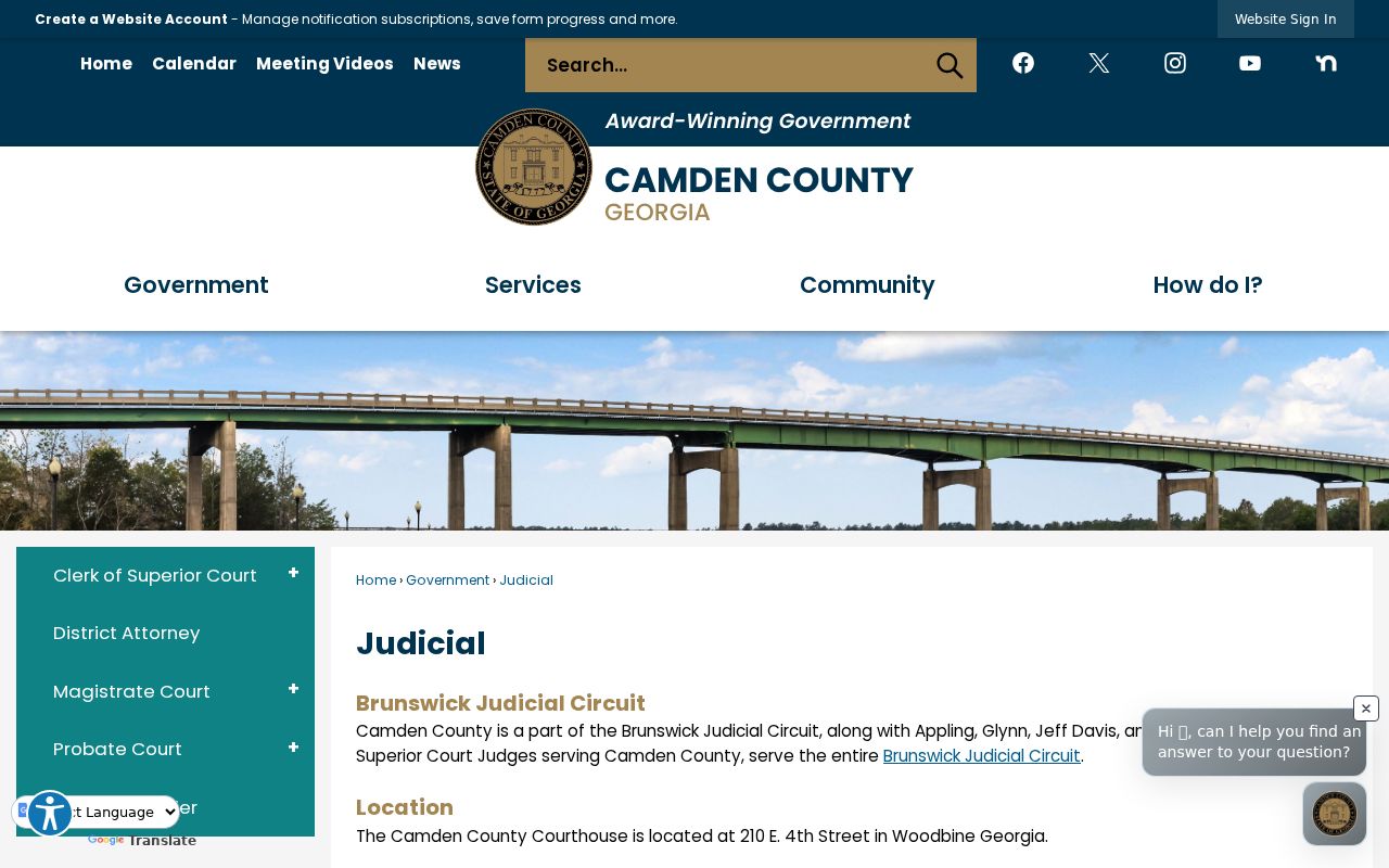 Camden County warrant search judicial directory