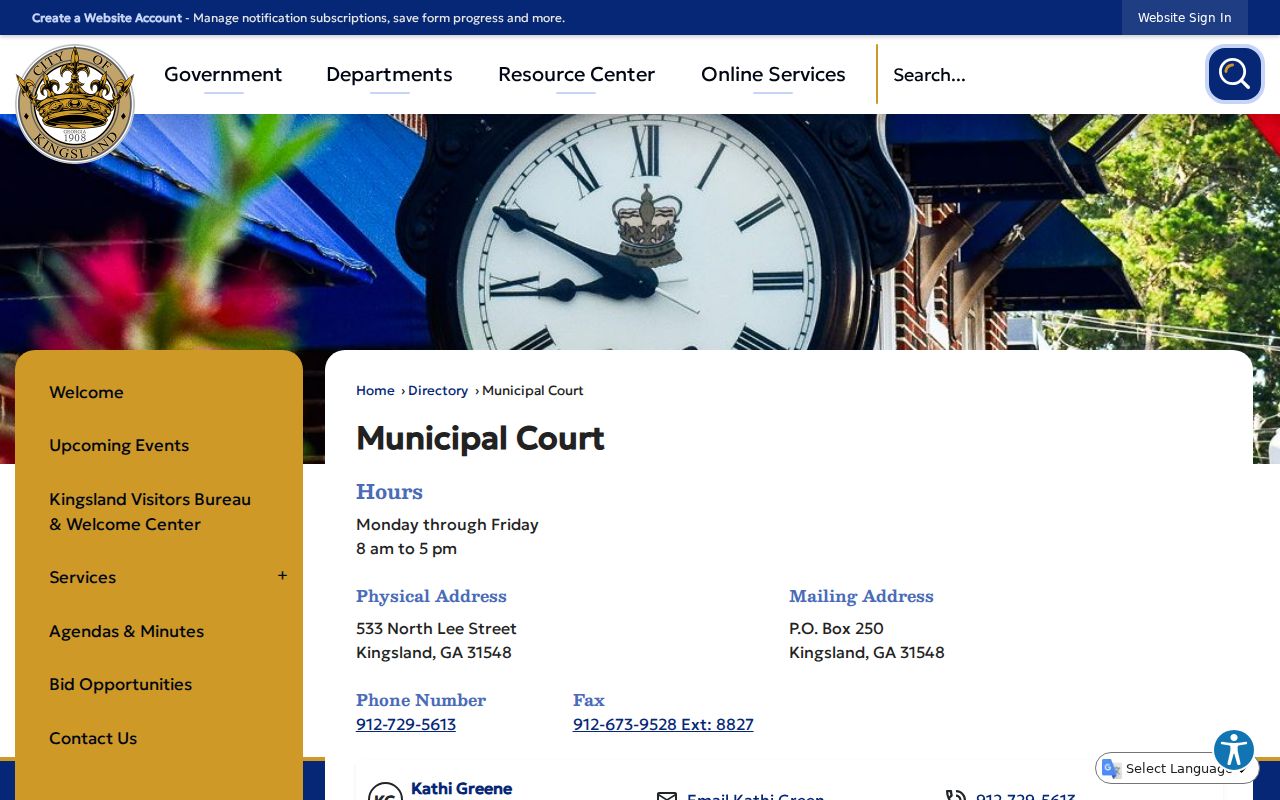 Municipal clerk directory showing why St. Marys warrant records require the correct city court