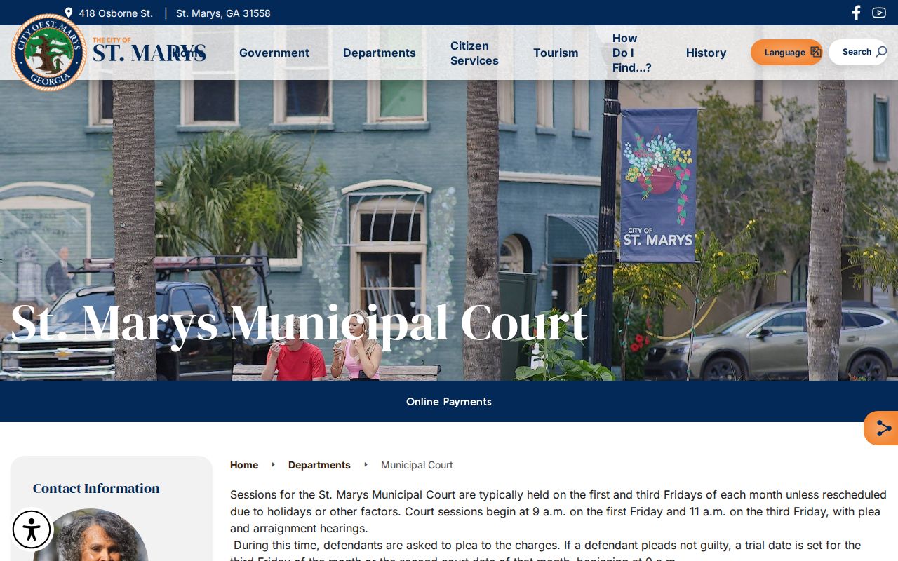 St. Marys Municipal Court warrant appearance and security information